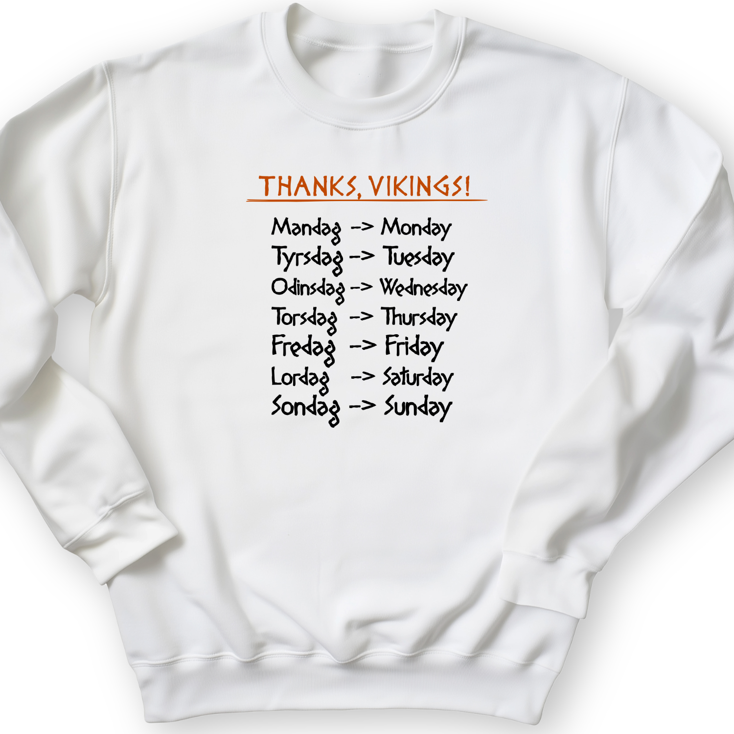 Nordic Gods Days Of The Week Crewneck