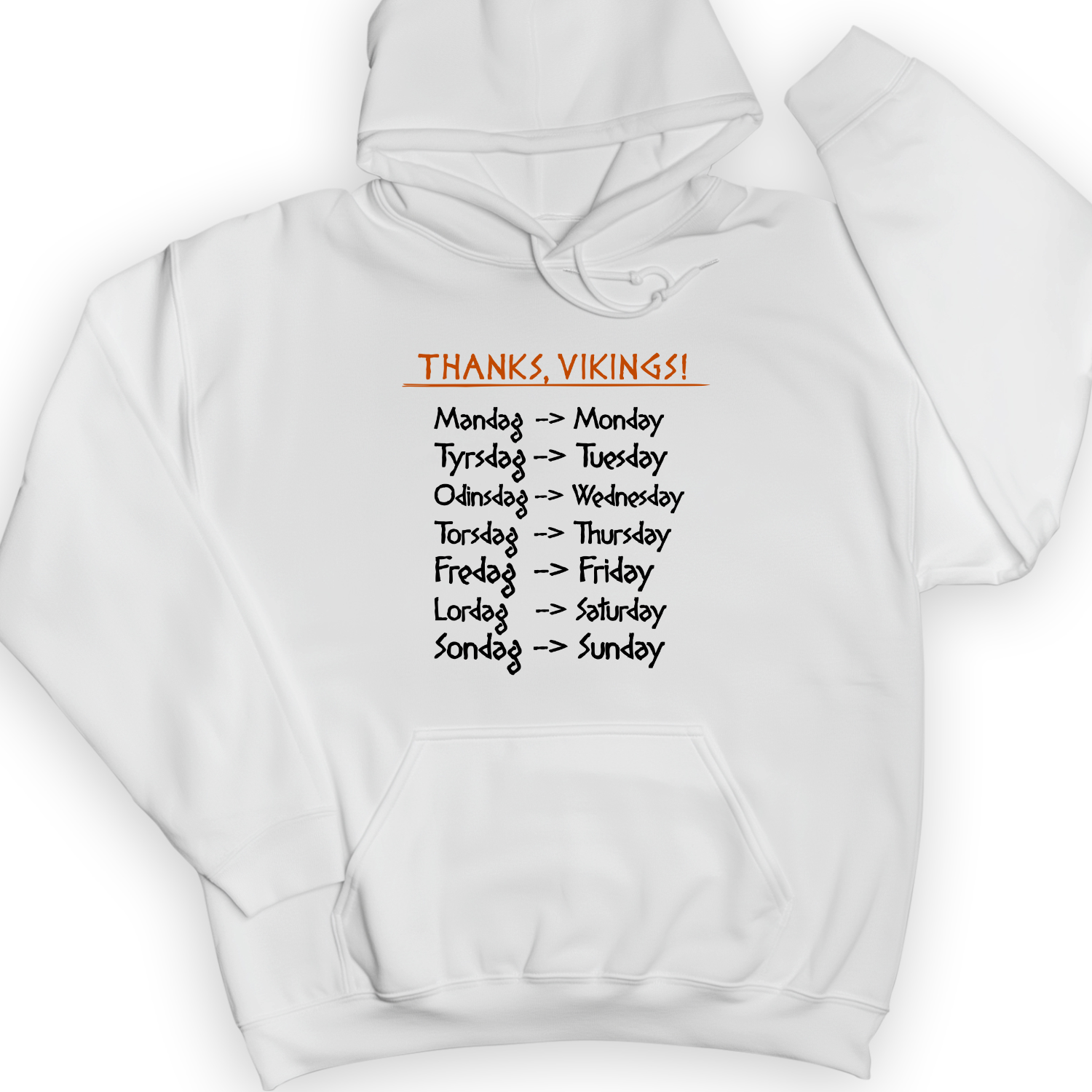 Nordic Gods Days Of The Week Hoodie