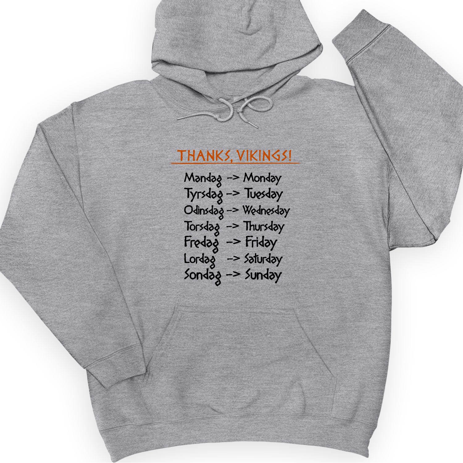 Nordic Gods Days Of The Week Hoodie
