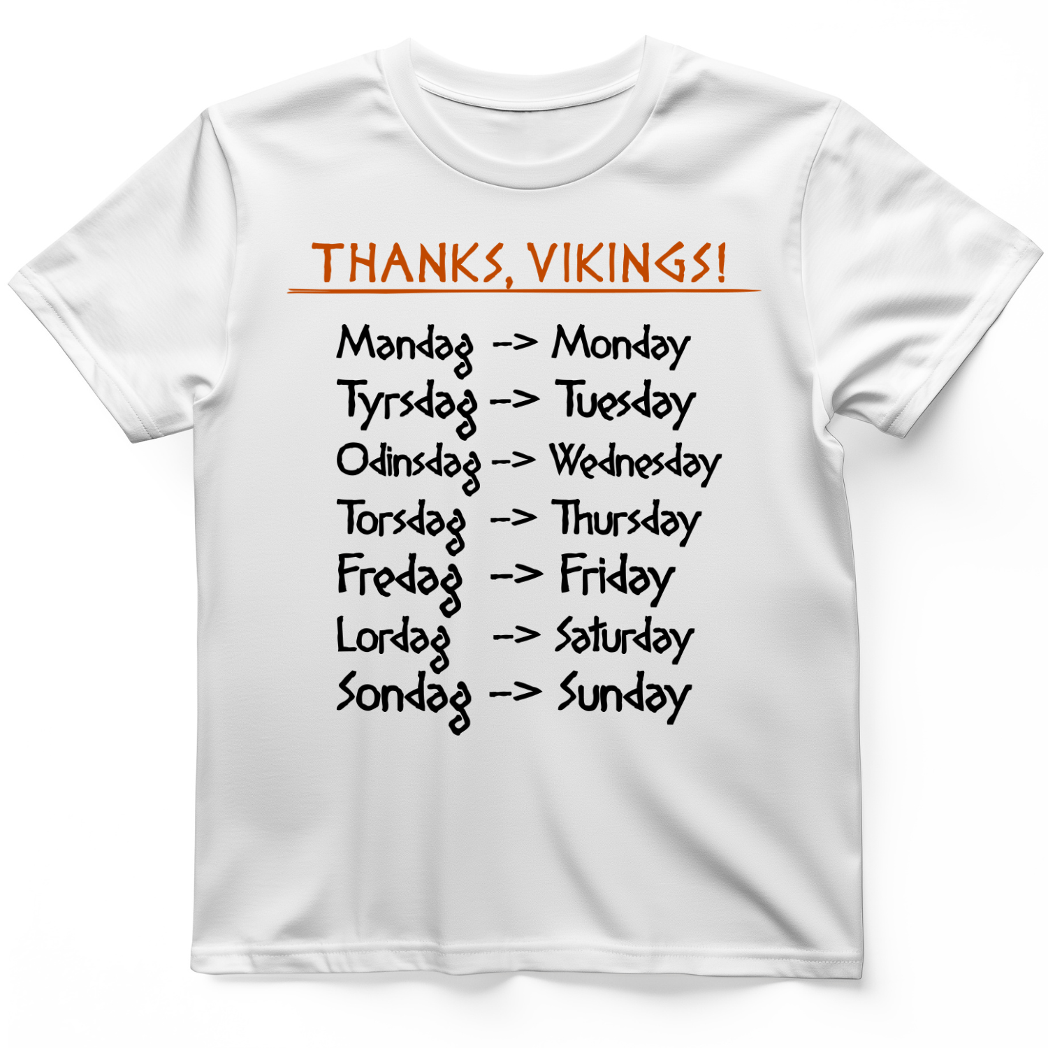 Nordic Gods Days Of The Week T-Shirt