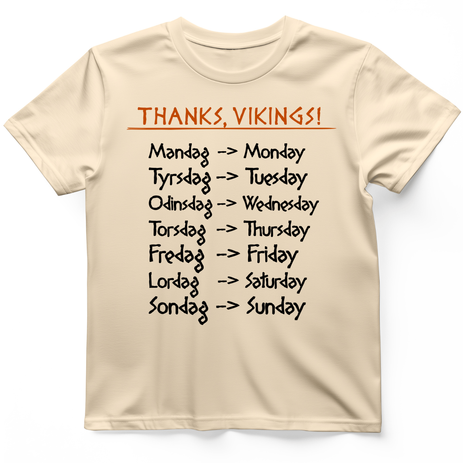 Nordic Gods Days Of The Week T-Shirt