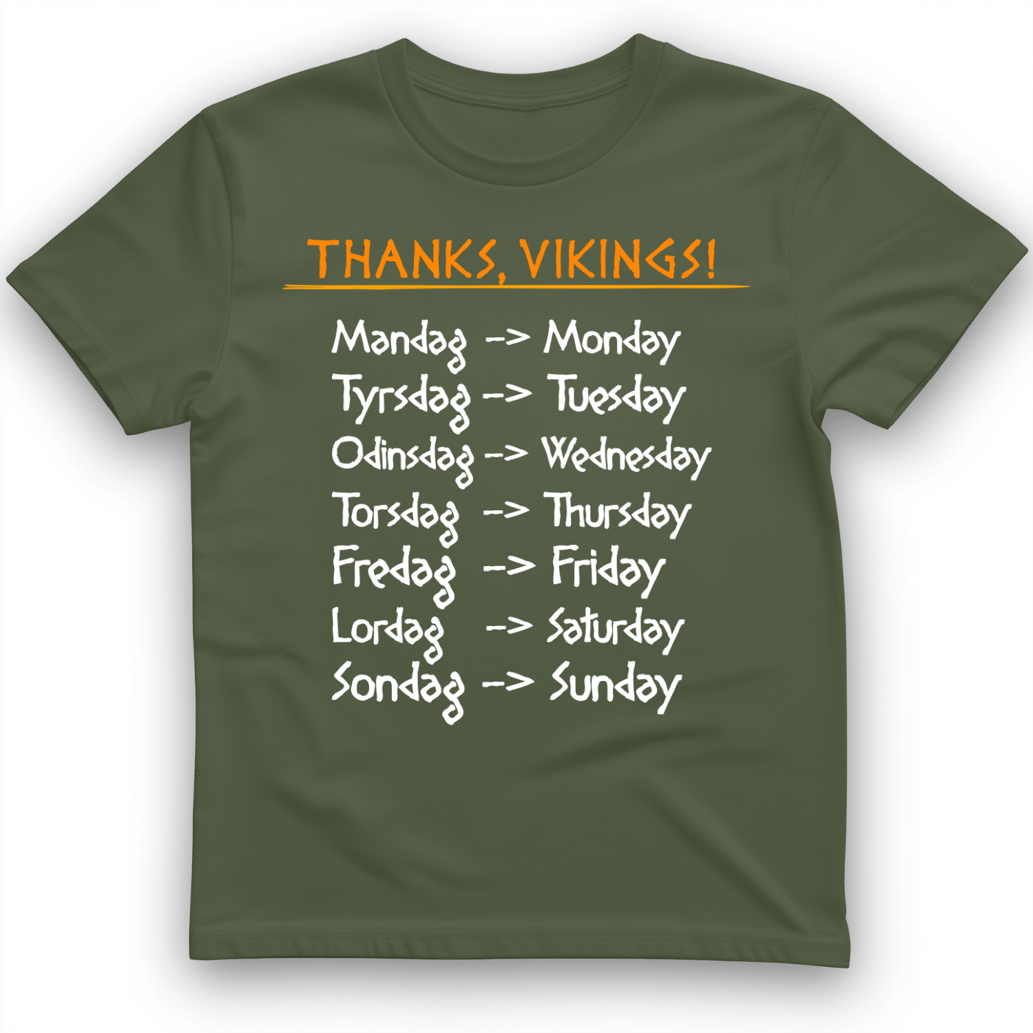 Nordic Gods Days Of The Week T-Shirt