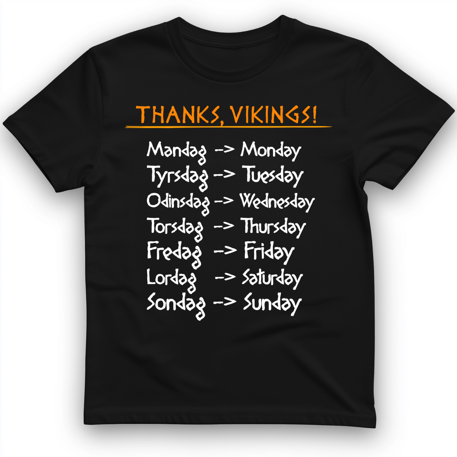Nordic Gods Days Of The Week T-Shirt