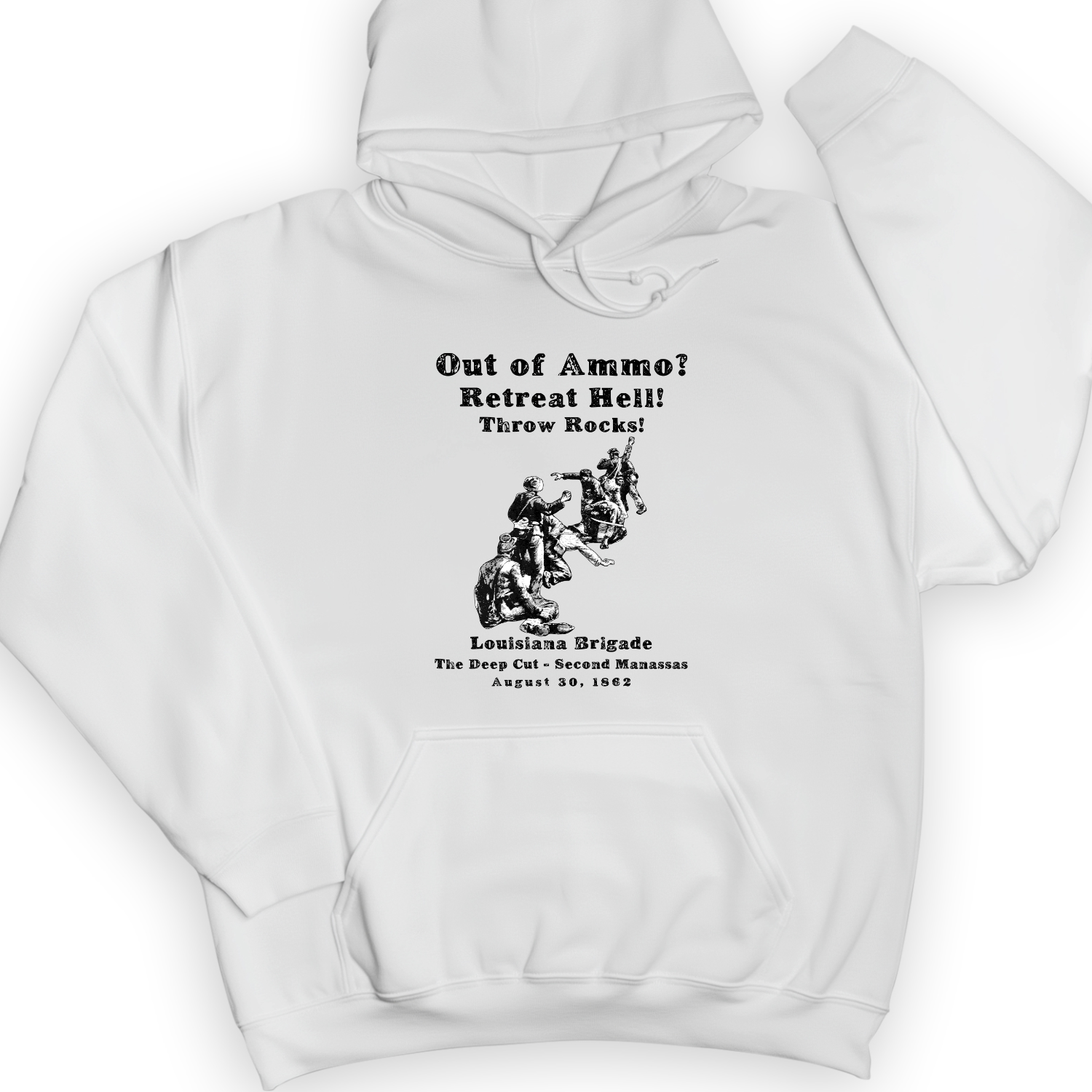 Out Of Ammo Throw Rocks Hoodie