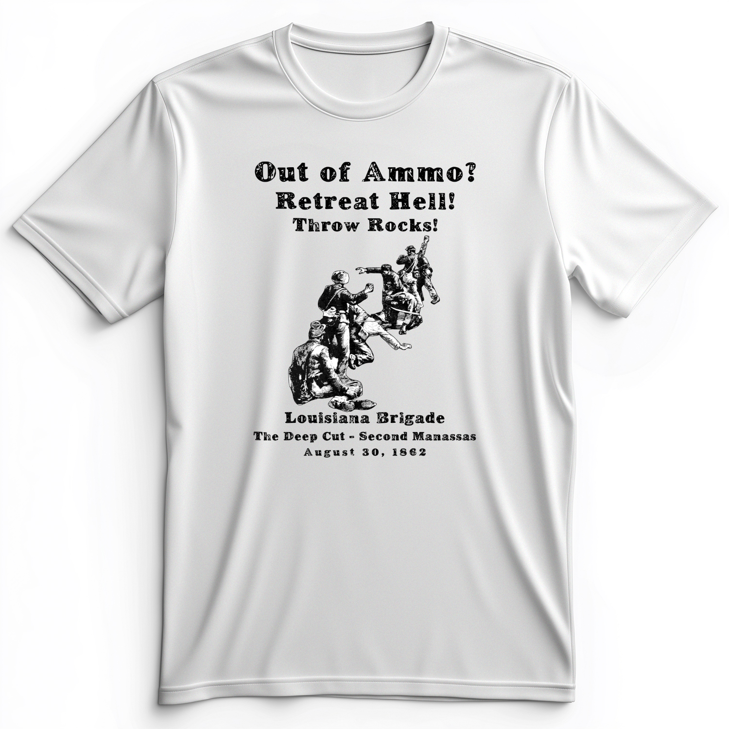 Out Of Ammo Throw Rocks Premium Tee