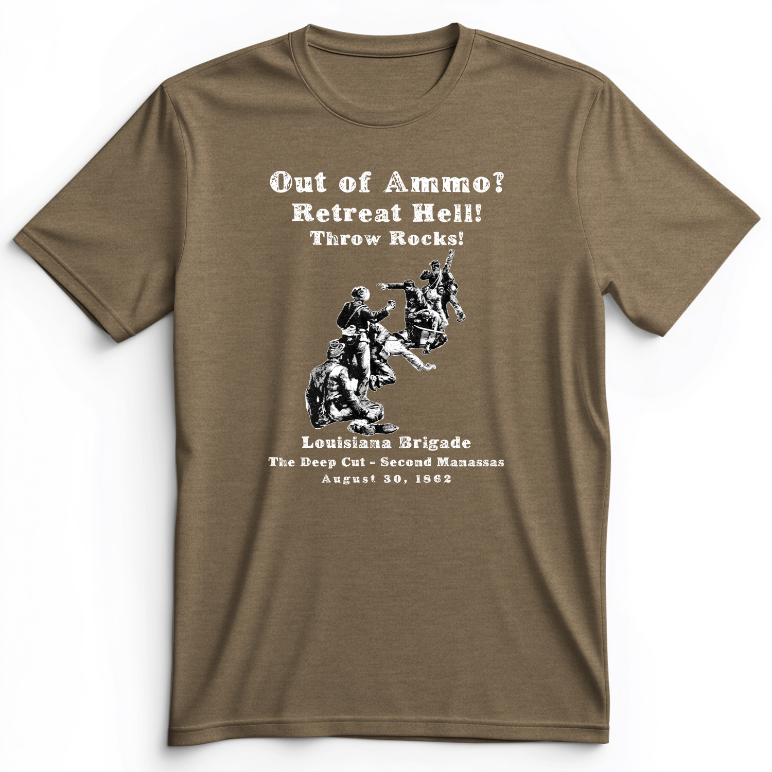 Out Of Ammo Throw Rocks Premium Tee