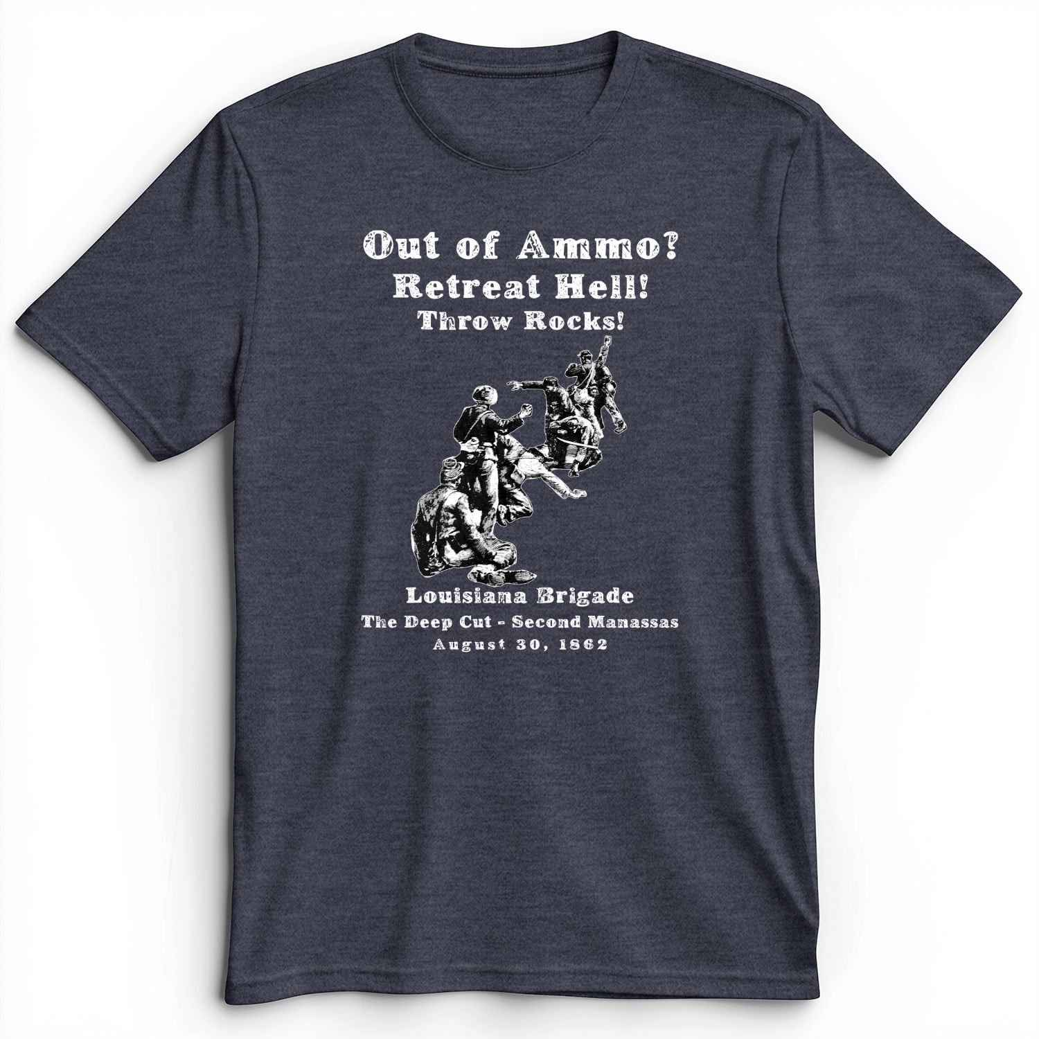 Out Of Ammo Throw Rocks Premium Tee