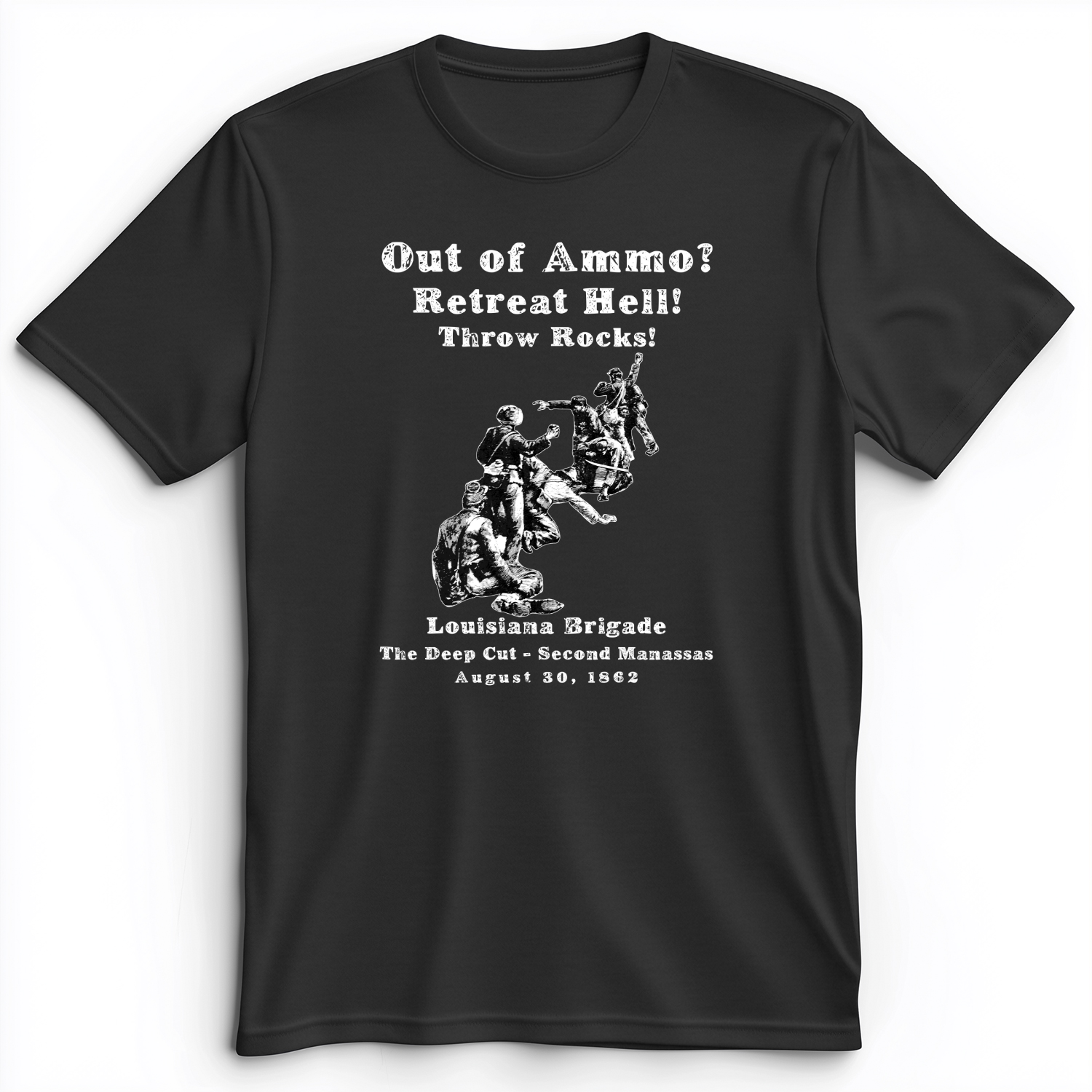 Out Of Ammo Throw Rocks Premium Tee