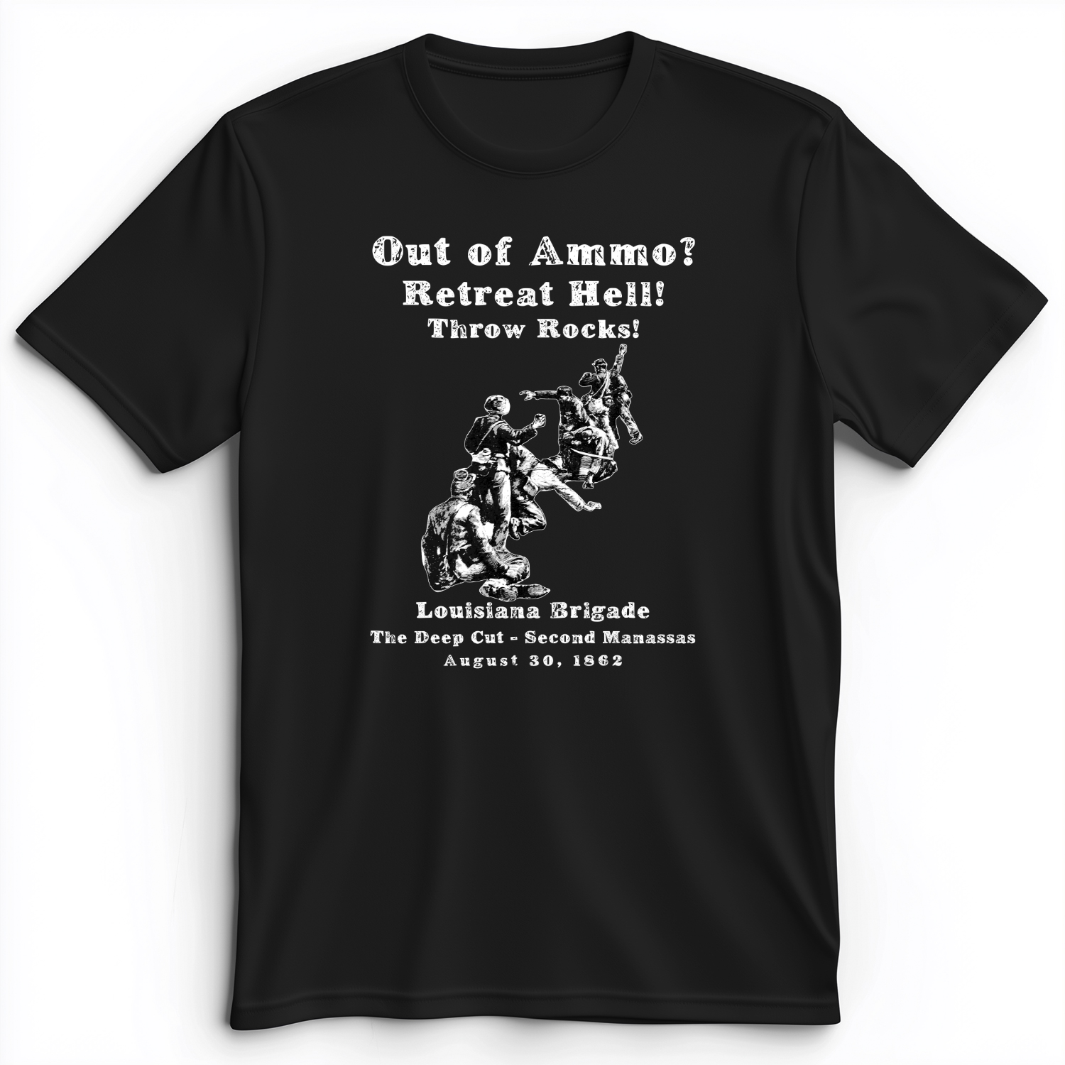 Out Of Ammo Throw Rocks Premium Tee