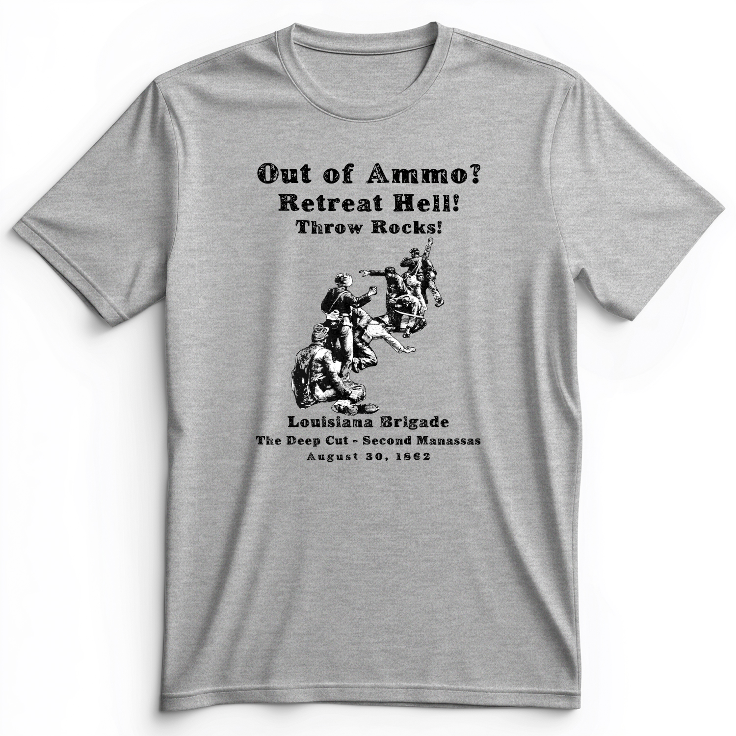 Out Of Ammo Throw Rocks Premium Tee