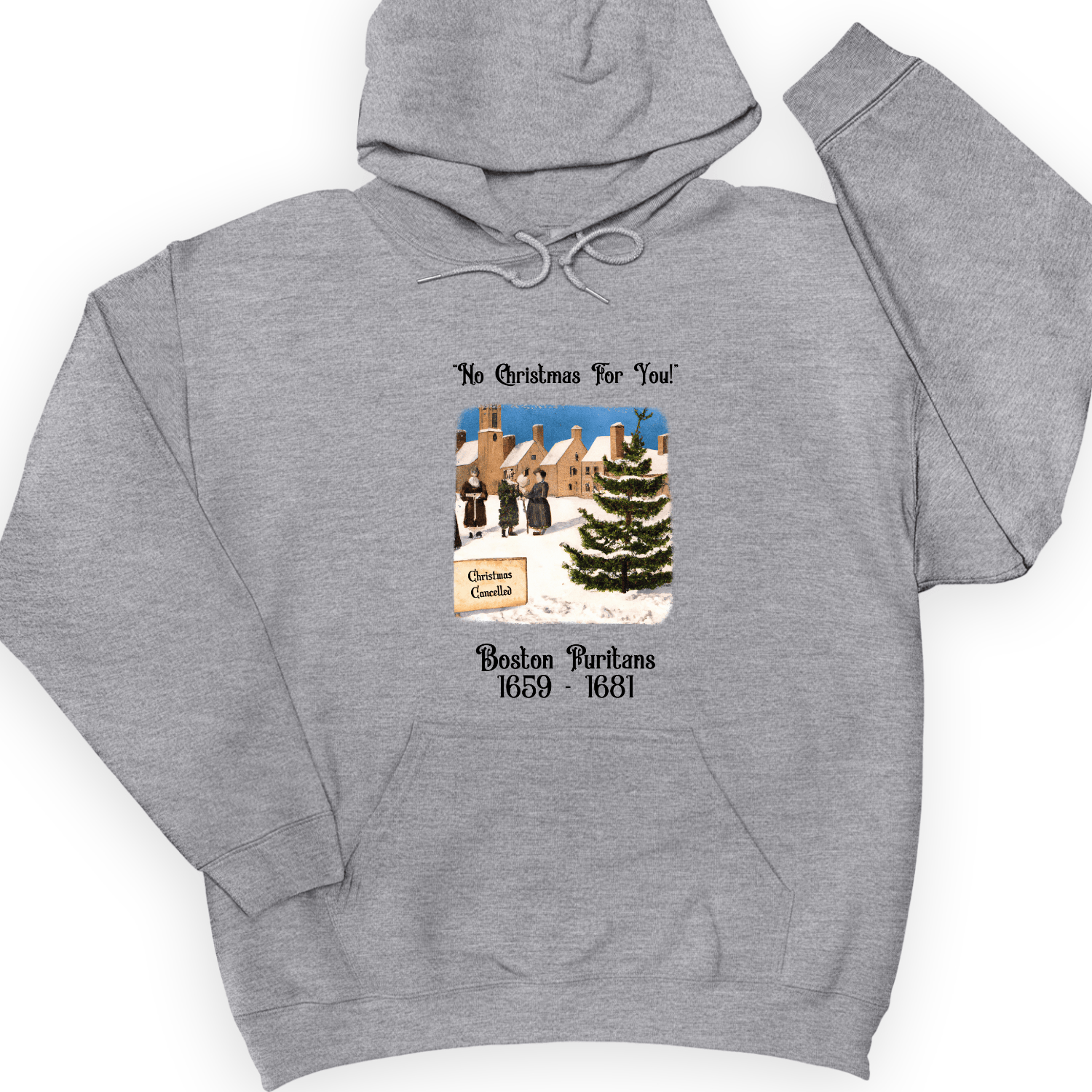 Puritans Banned Xmas Boston Hoodie