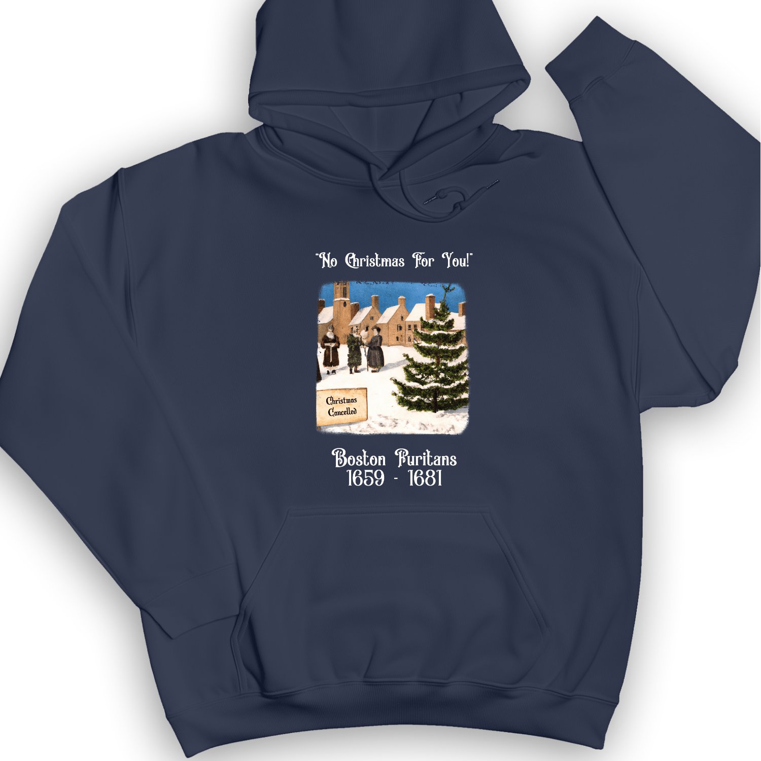 Puritans Banned Xmas Boston Hoodie