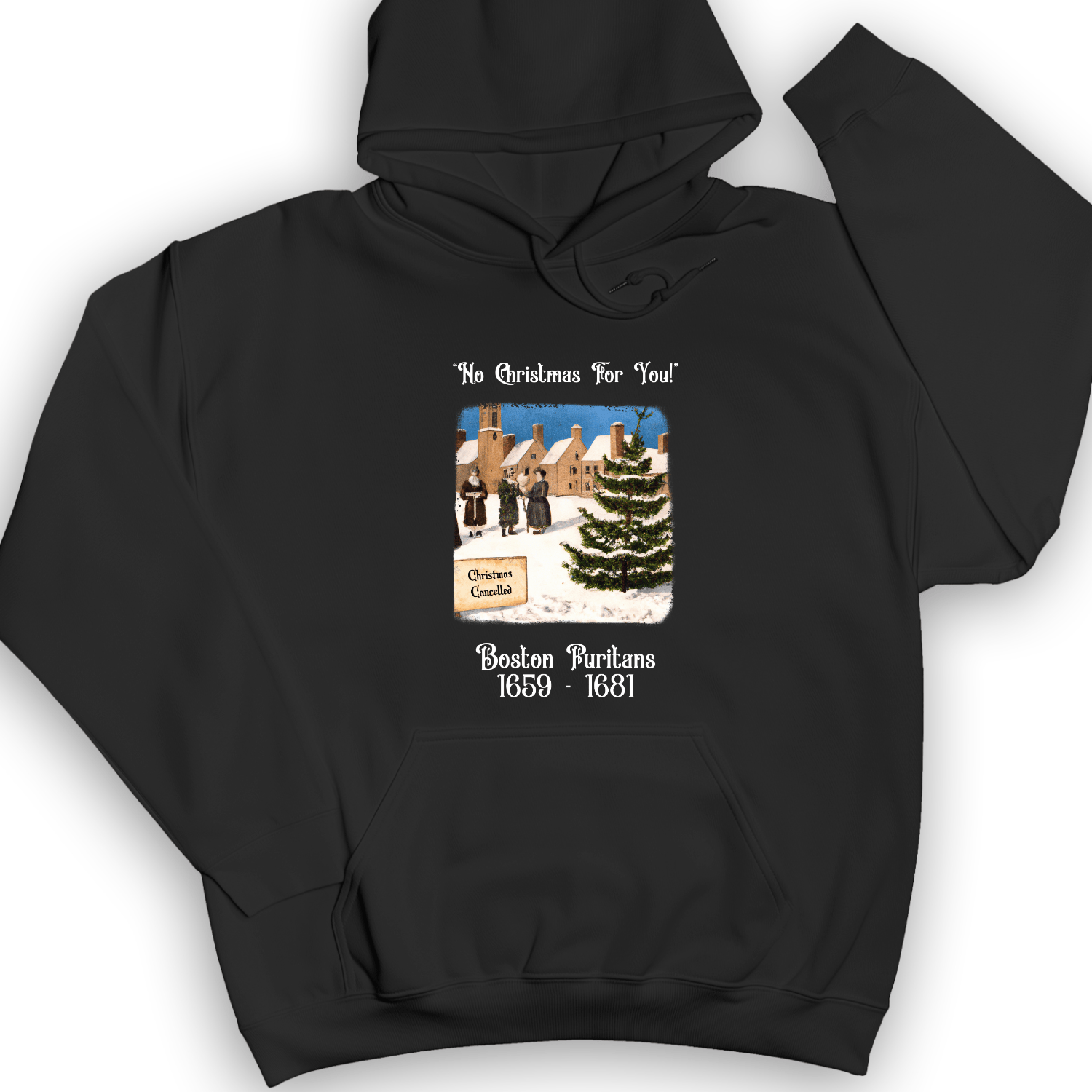 Puritans Banned Xmas Boston Hoodie