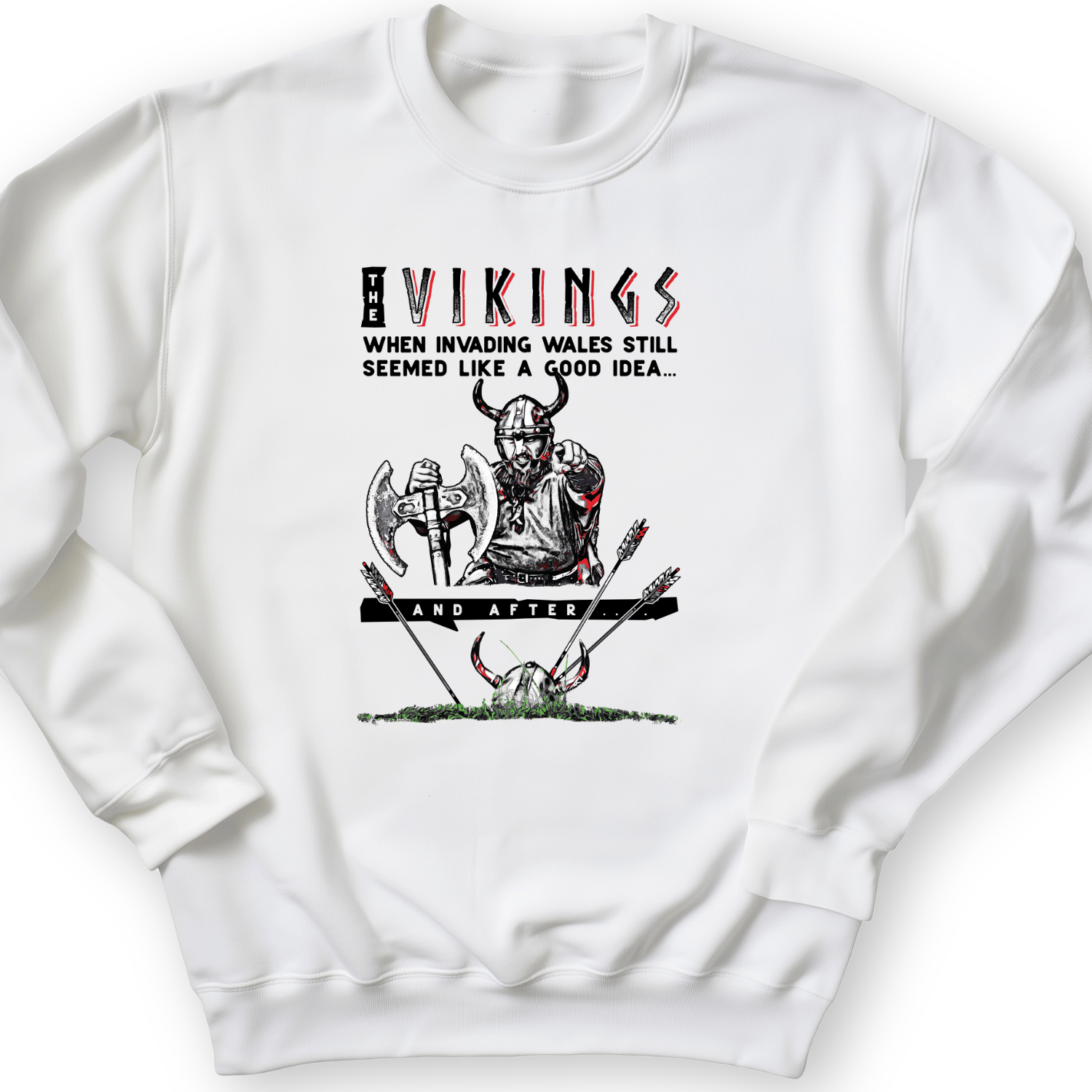 Vikings Never Defeated Wales Crewneck