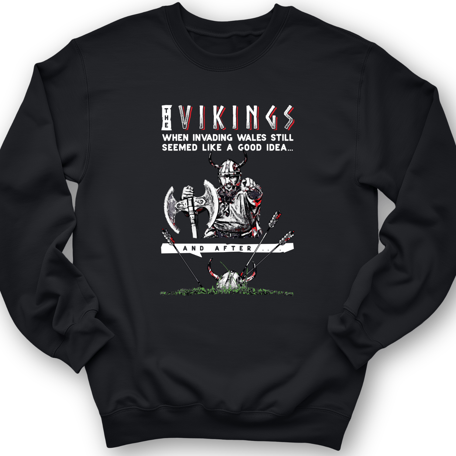 Vikings Never Defeated Wales Crewneck