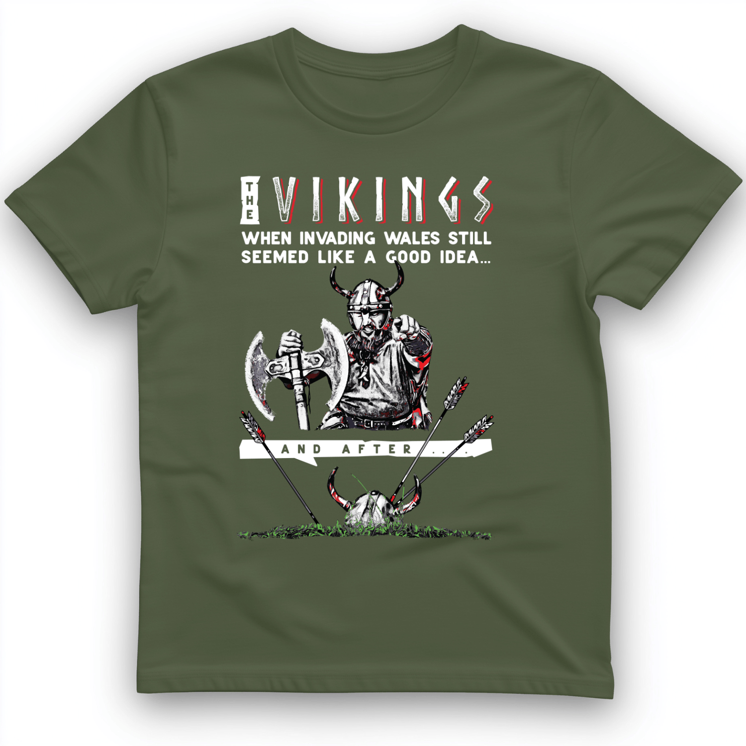 Vikings Never Defeated Wales T-Shirt