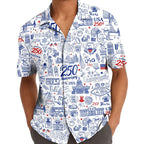 USA 250th Anniversary Hawaiian Shirt, Patriotic Aloha Wear Button Down