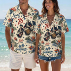 Spirit Of 76 Hawaiian Shirt, 250 Years America Hawaiian Shirt, Patriotic USA Flag Hawaii Shirt, Vintage US 250th Anniversary Button Down