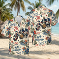 Spirit Of 76 Hawaiian Shirt, 250 Years America Hawaiian Shirt, Patriotic USA Flag Hawaii Shirt, Vintage US 250th Anniversary Button Down