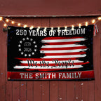America 250th Anniversary 1776 2026 Custom Flag, Personalized We The People Patriotic Grommet Flag