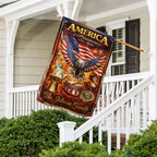 Personalized America 250th Anniversary Flag, Fire Flame Eagle Flag