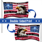Patriotic Custom Name Flag, Personalized 250 Years of Blessings 1776 2026 American Grommet Flag