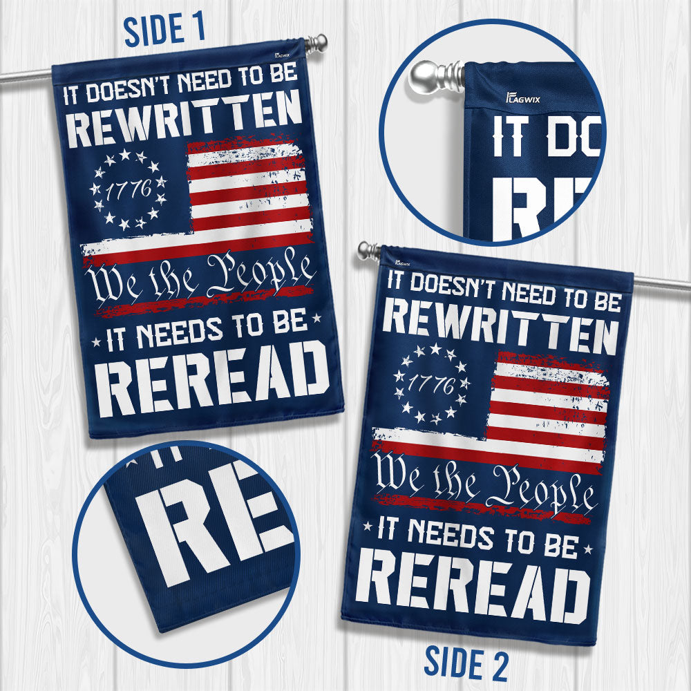 We The People Decor Flag for 250 Years of America Patriotic Decor