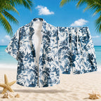 2-Piece Summer Hawaiian Beach Shirt and Shorts Set