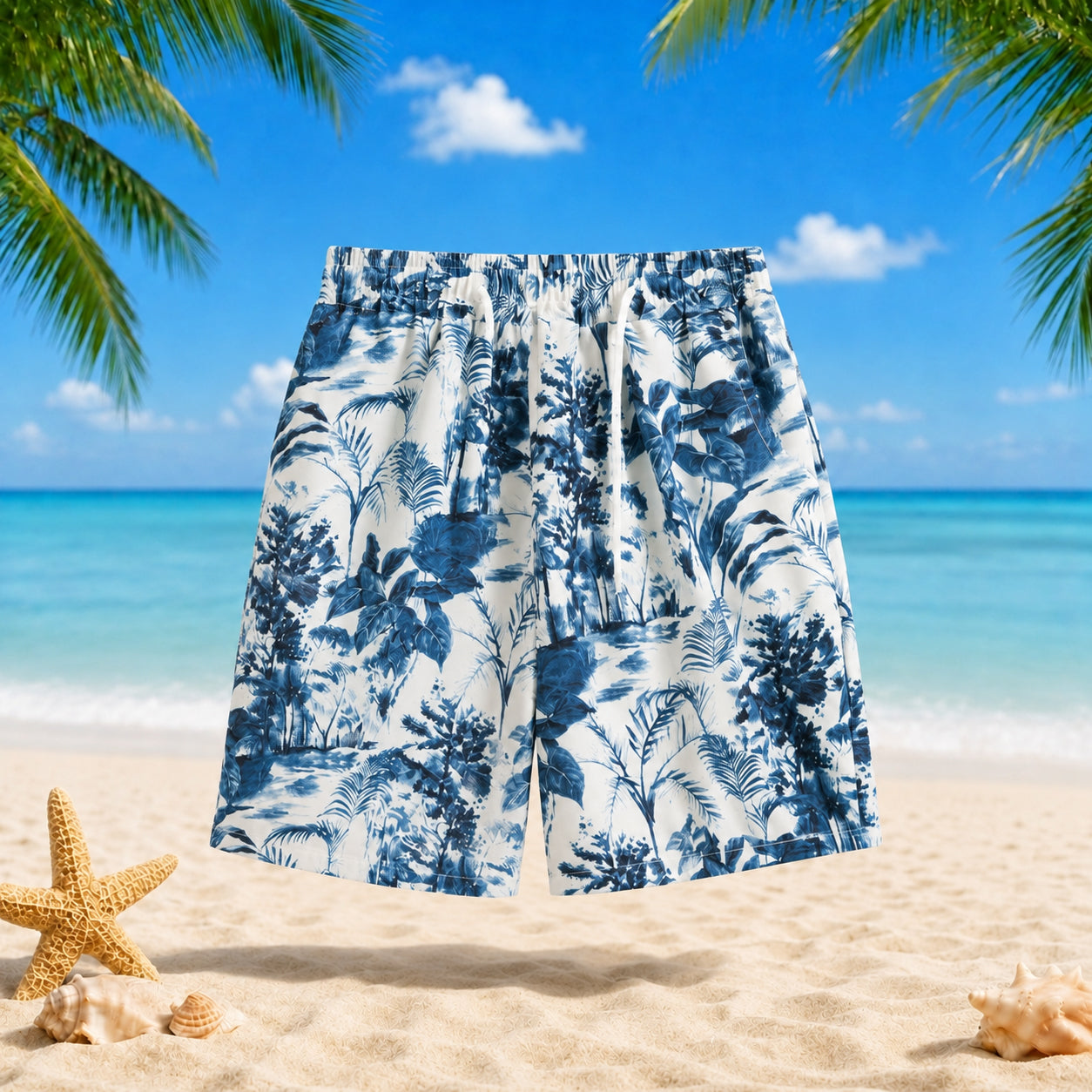 2-Piece Summer Hawaiian Beach Shirt and Shorts Set