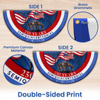 Flagwix American Flag - USA 250th Anniversary Semiquincentennial Non-Pleated Fan Flag