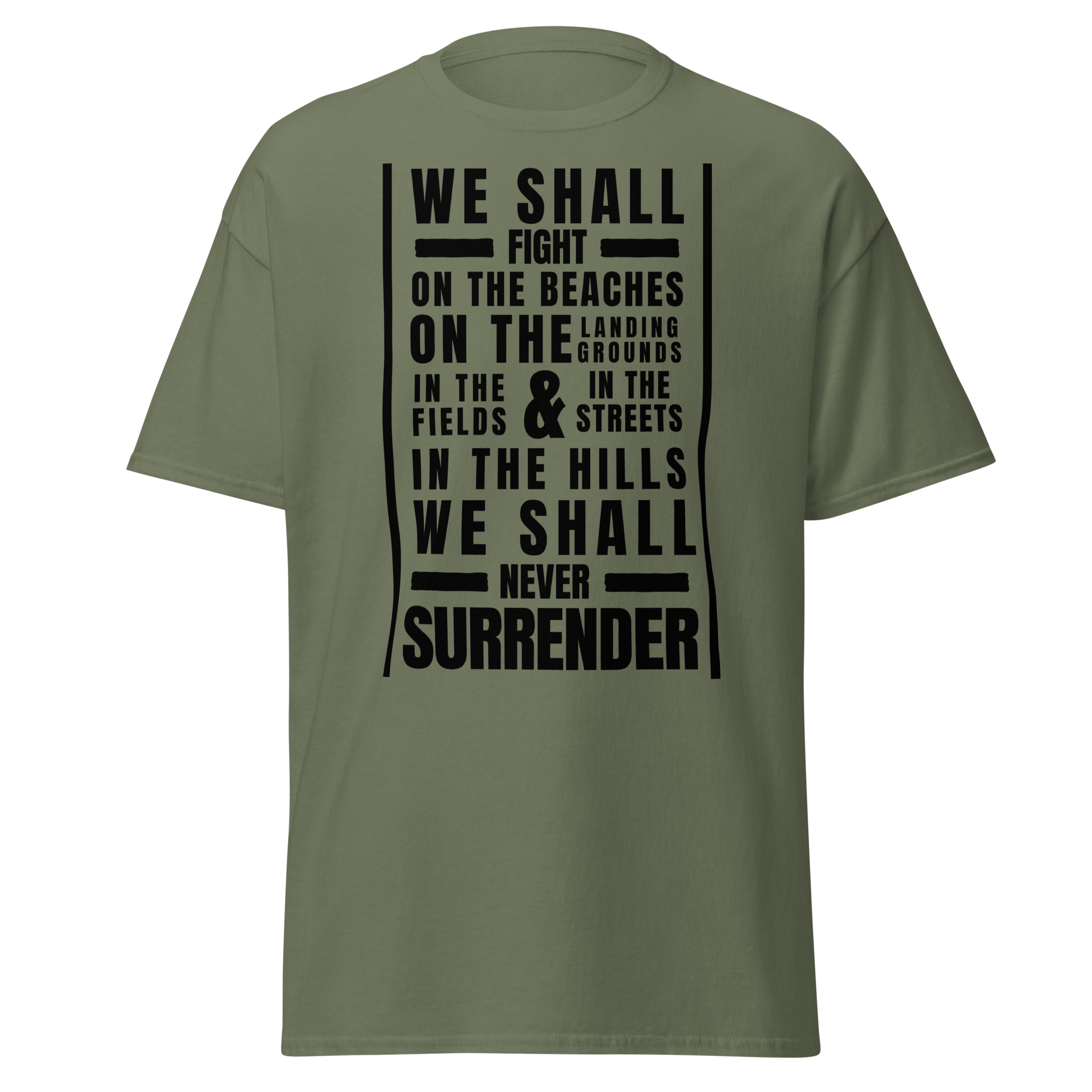 We Shall Fight on the Beaches, Churchill Speech T-Shirt