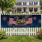 250 Semiquincentennial 1776 2026 Fence Banner, United States of America Patriotic outdoor Flag
