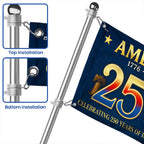 Flagwix American Flag - America 250th Anniversary Grommet Flag for Patriotic Decor