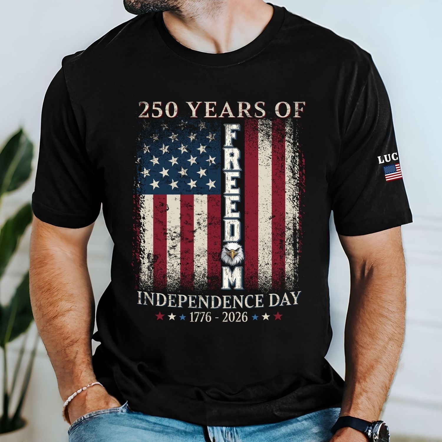 250 Years of Freedom Personalized Shirt, Independence Day Eagle T-Shirt