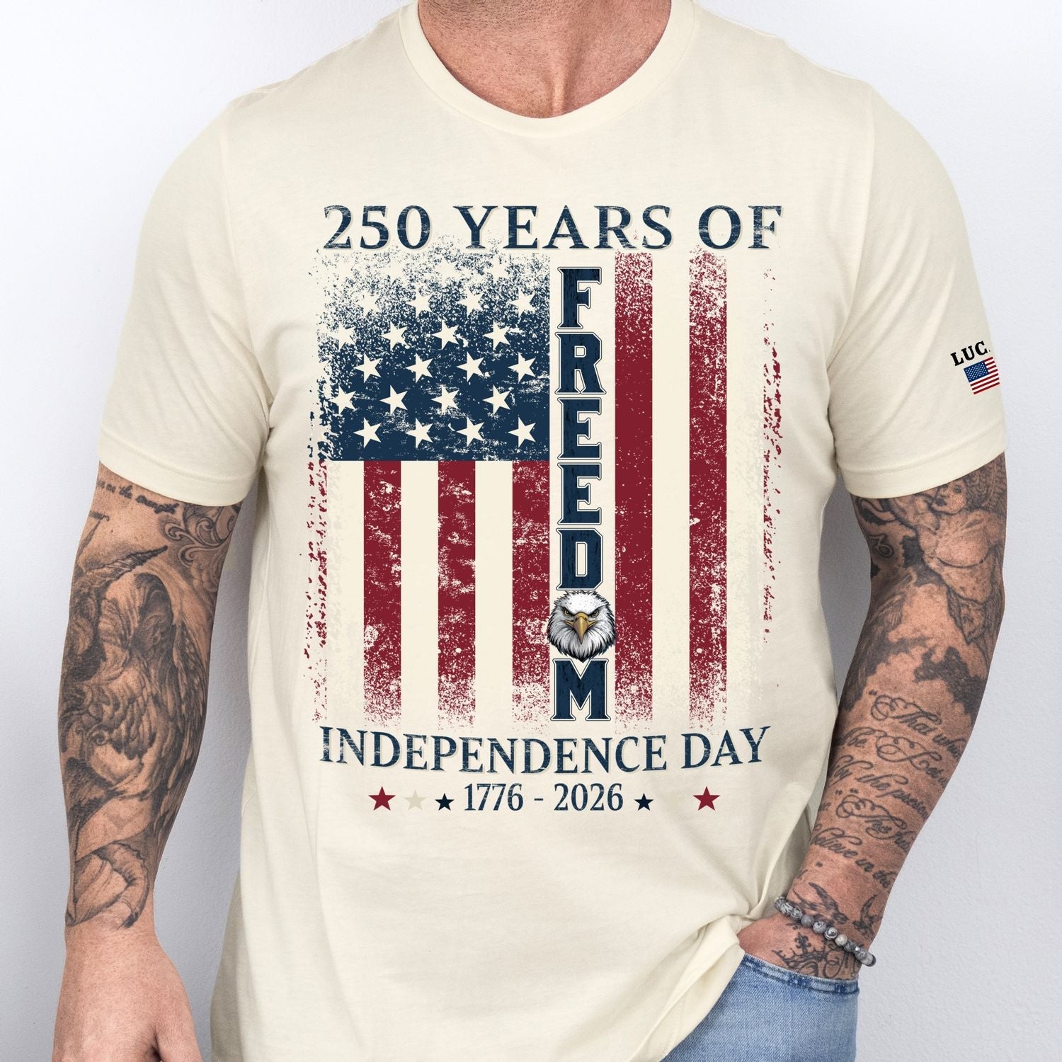 250 Years of Freedom Personalized Shirt, Independence Day Eagle T-Shirt