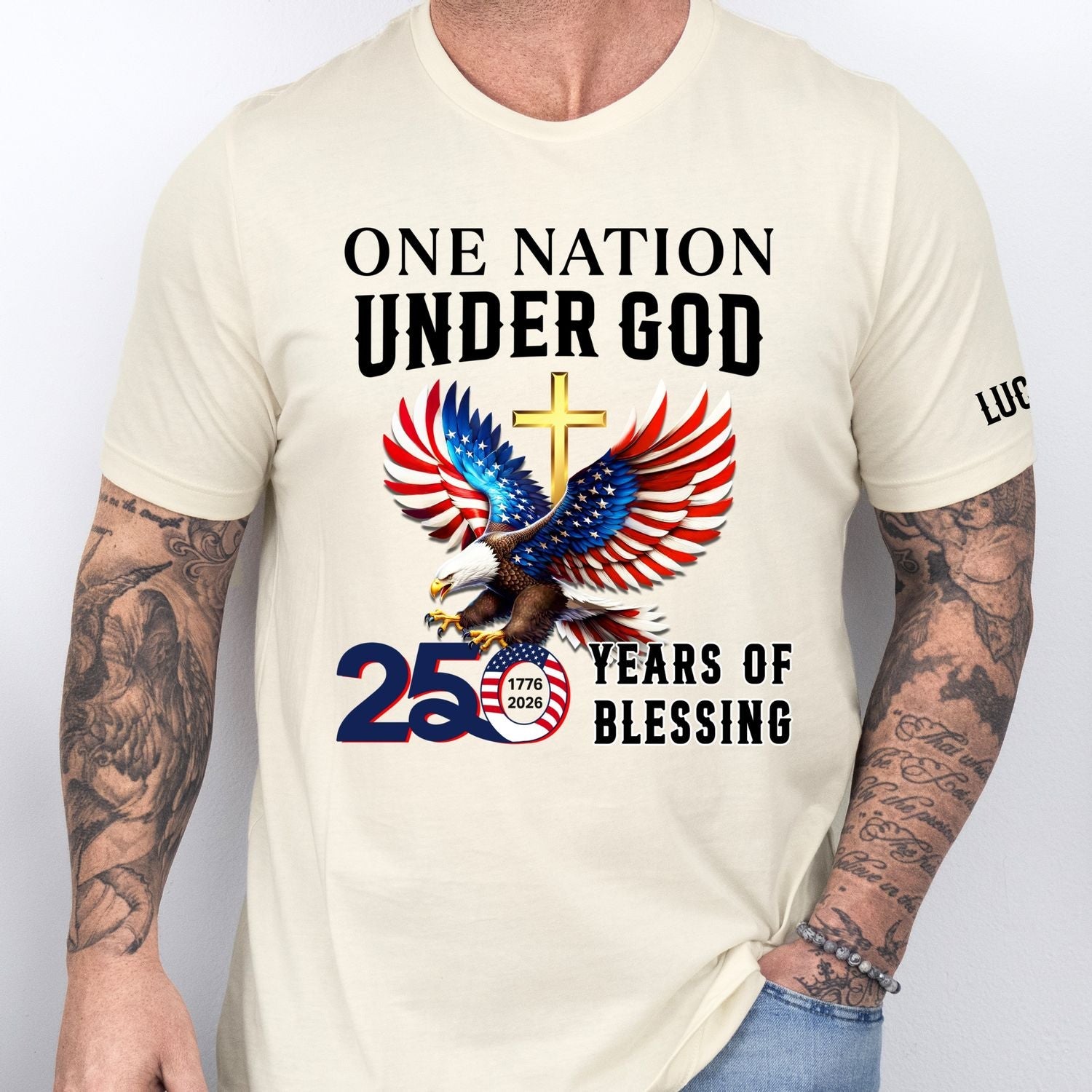 250 Years of Blessing Personalized T-shirt | One Nation Under God Shirt