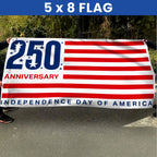 Flagwix American Flag - 250 Anniversary Independence Day of America 4th Of july Grommet Flag