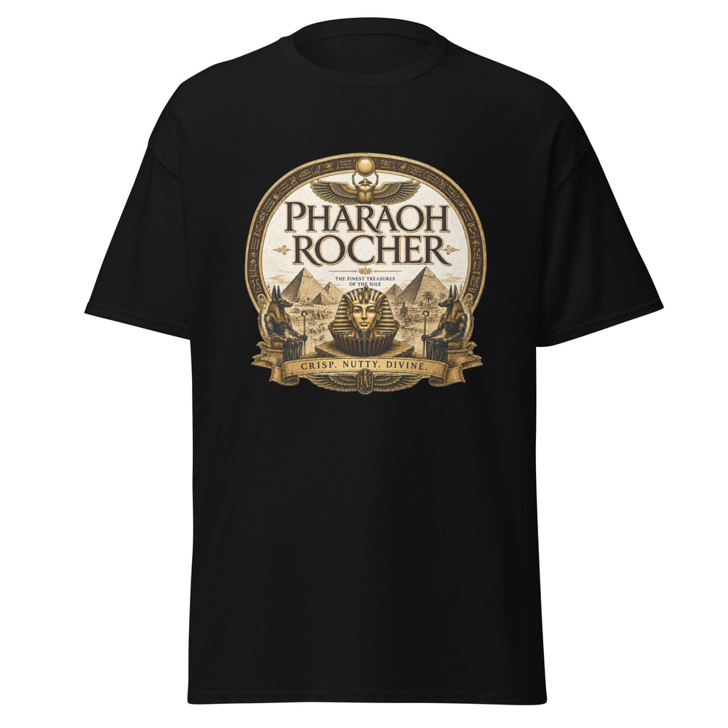 Pharaoh Rocher Ancient Egypt Funny Chocolate Parody T-Shirt