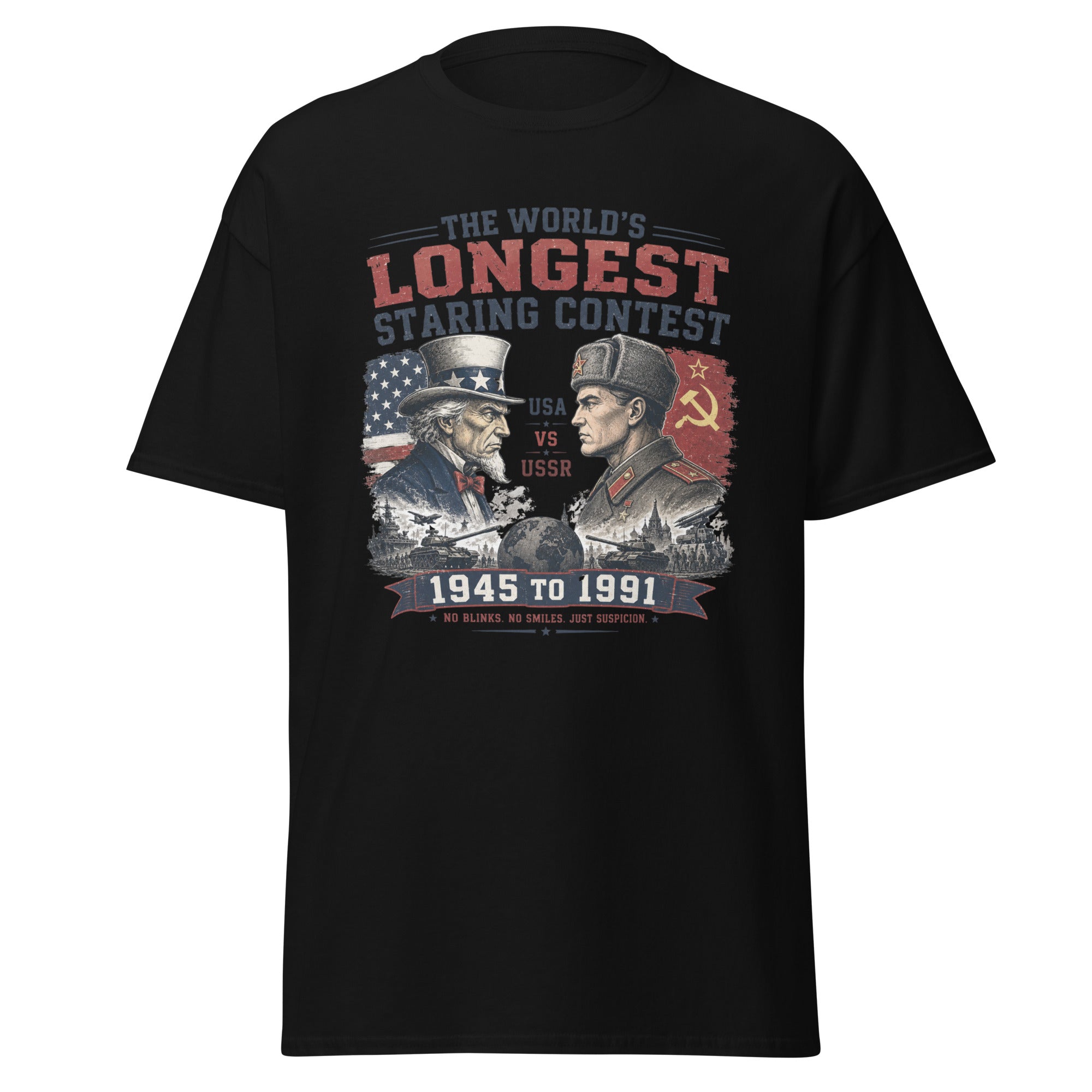 The World's Longest Staring Contest USA vs USSR Cold War T-Shirt