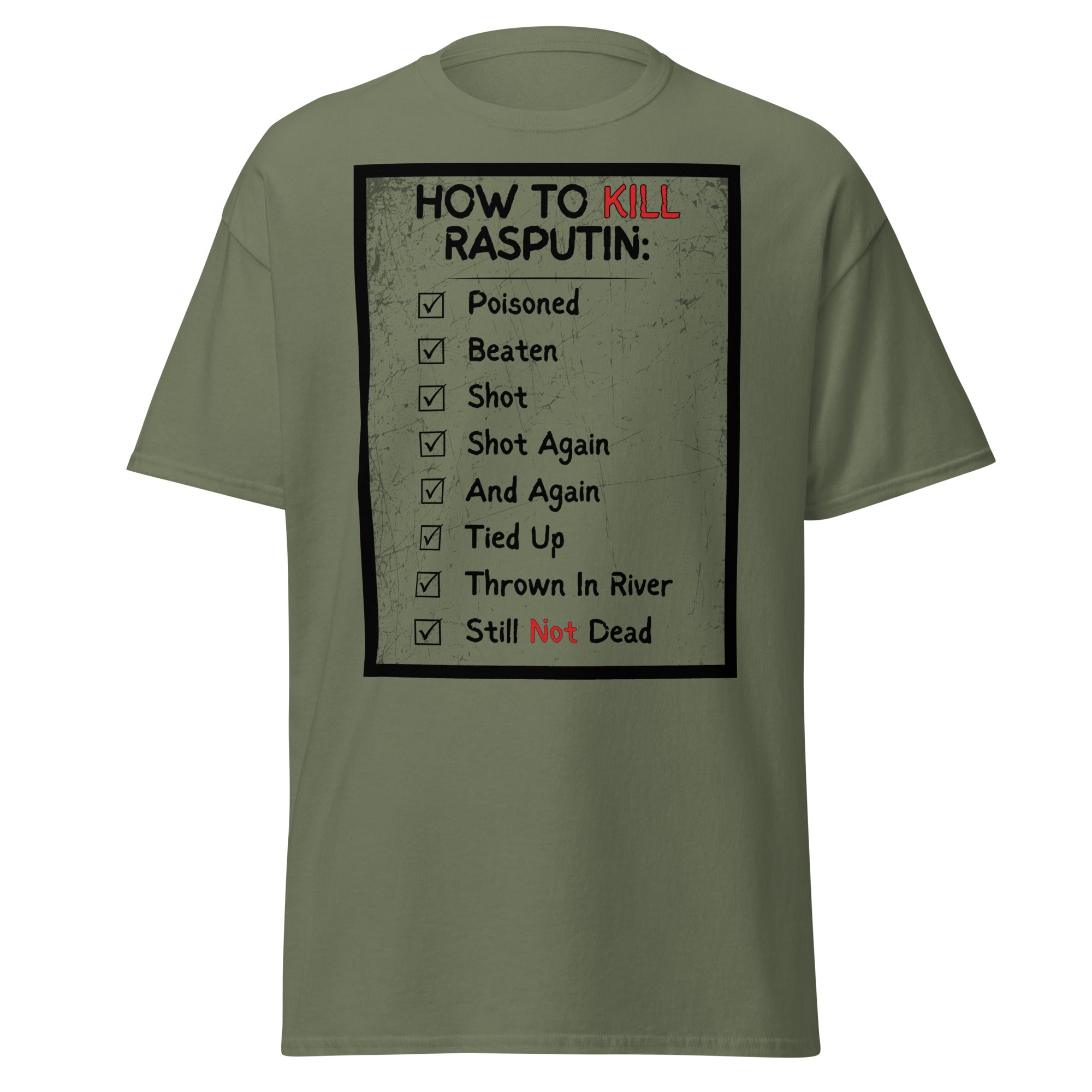 Dealing With Rasputin – To-Do List Funny History T-Shirt