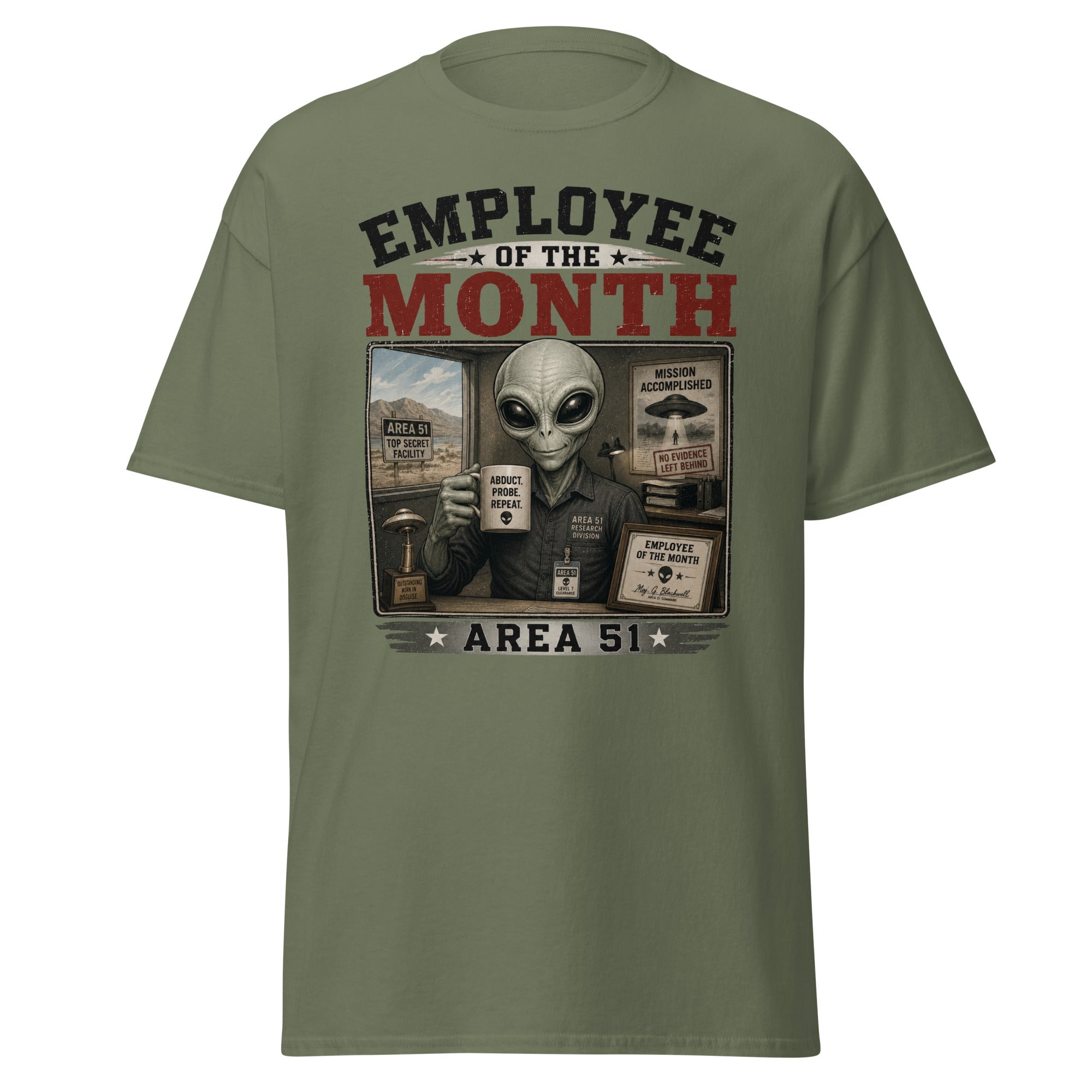 Area 51 Employee of the Month Alien T-Shirt