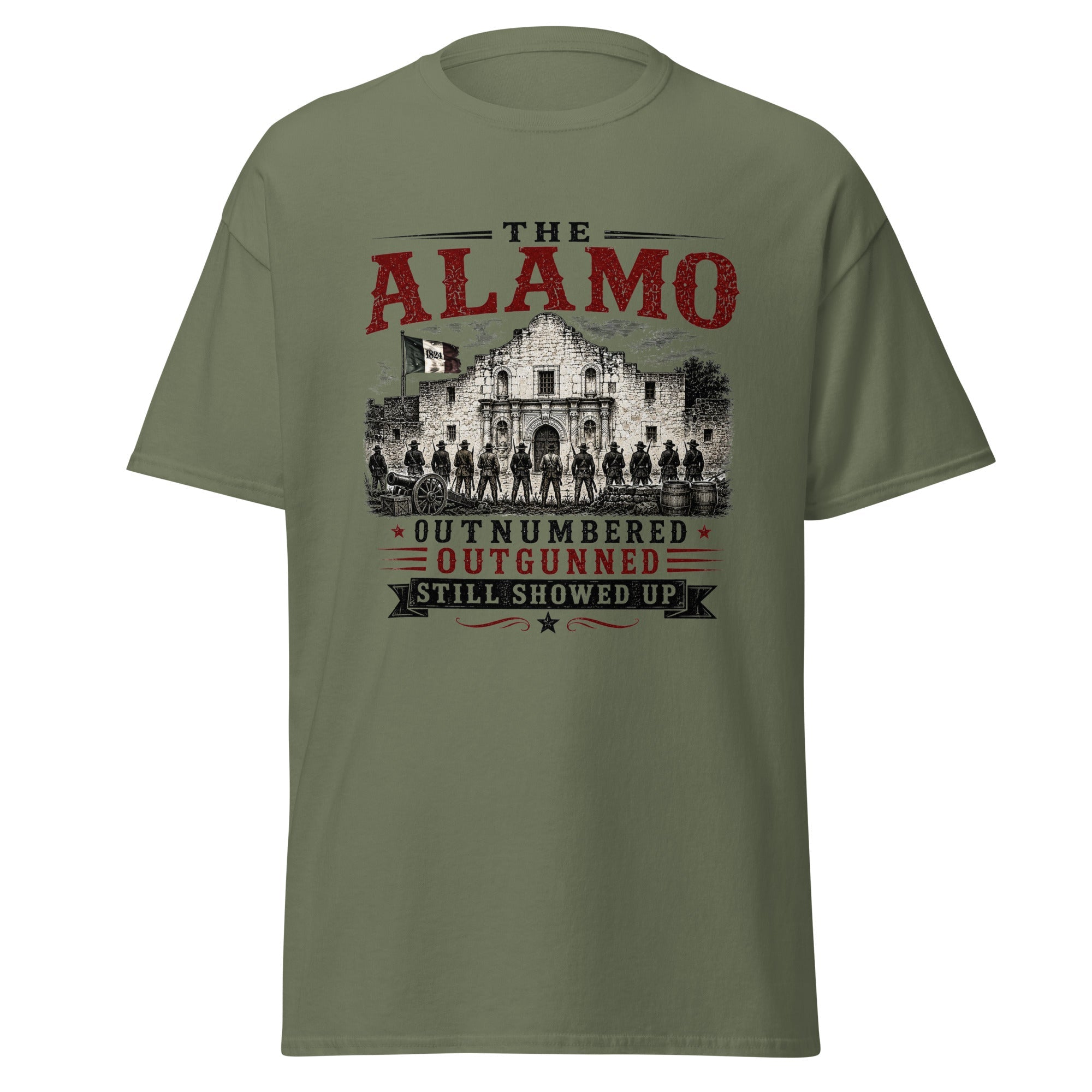 The Alamo Outnumbered Outgunned Still Showed Up T-Shirt