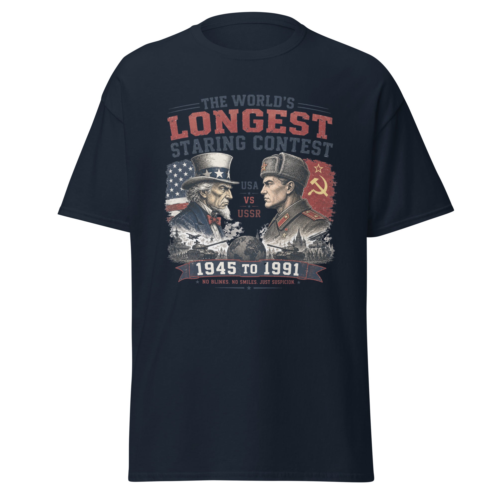 The World's Longest Staring Contest USA vs USSR Cold War T-Shirt