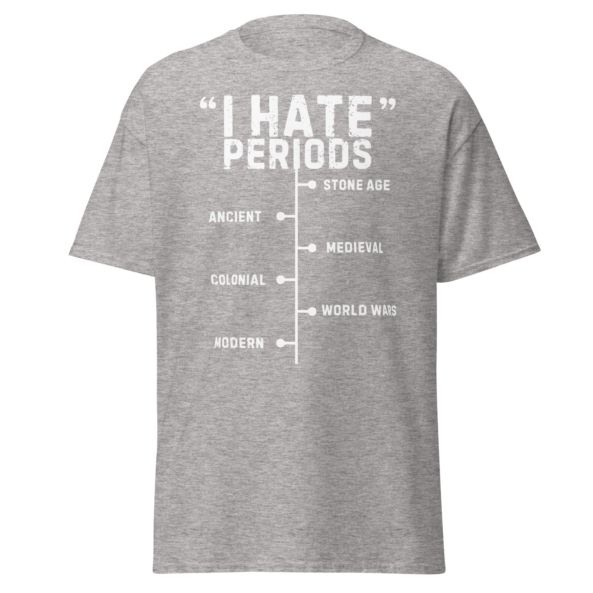 I Hate Periods History T-Shirt - Funny Menstrual Timeline Tee