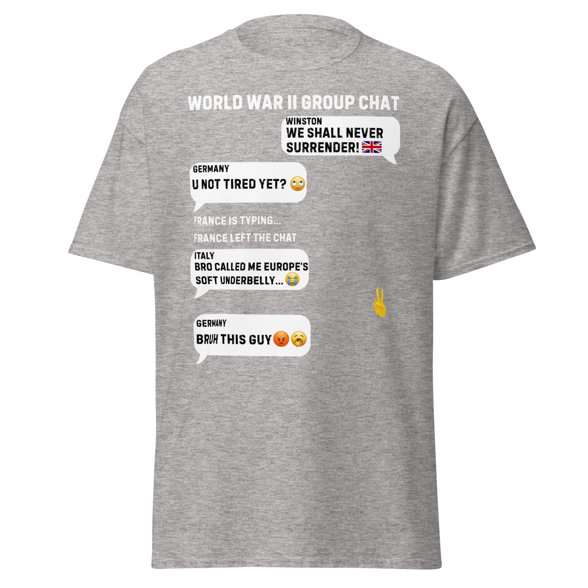 World War II Group Chat – Churchill & Co. T-Shirt
