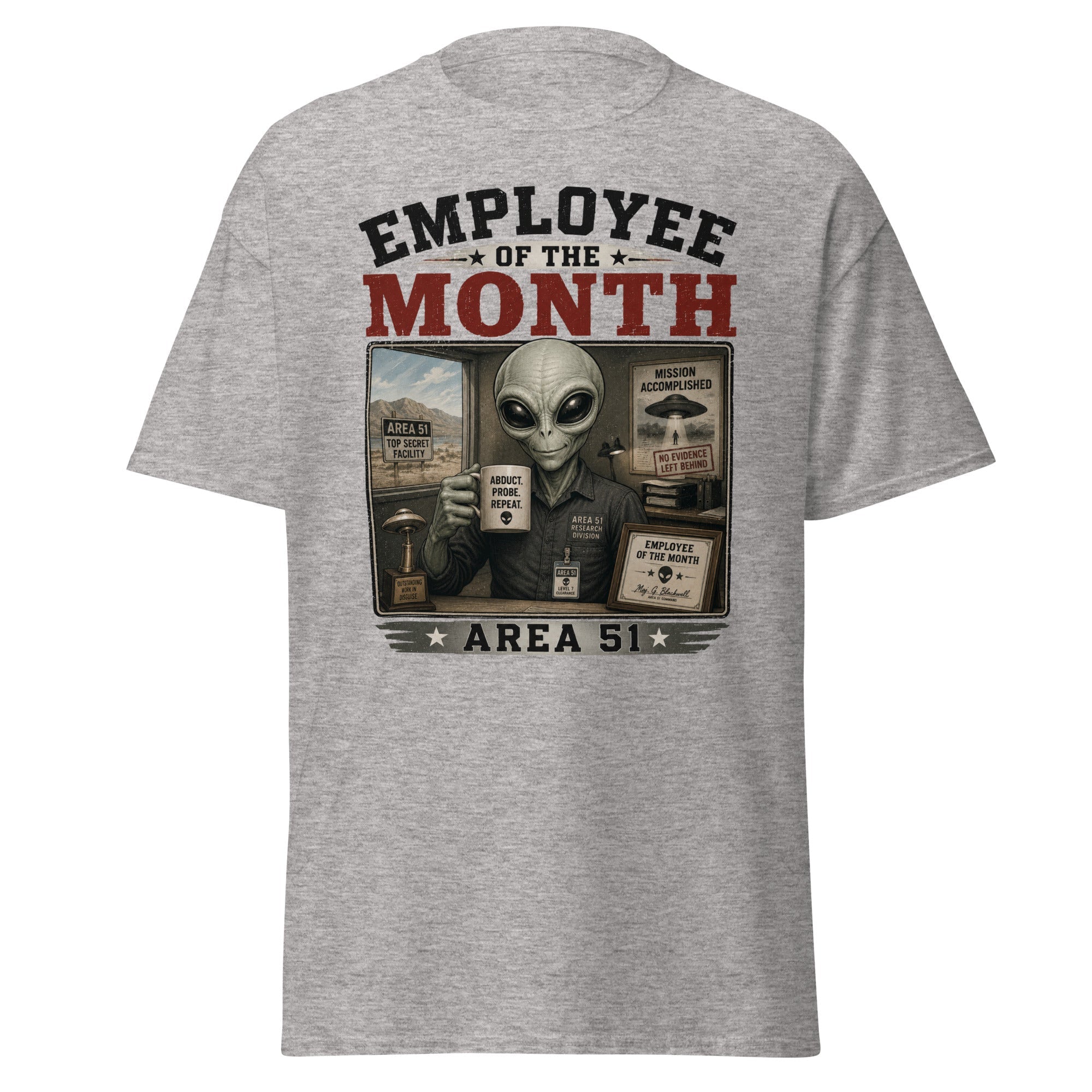 Area 51 Employee of the Month Alien T-Shirt