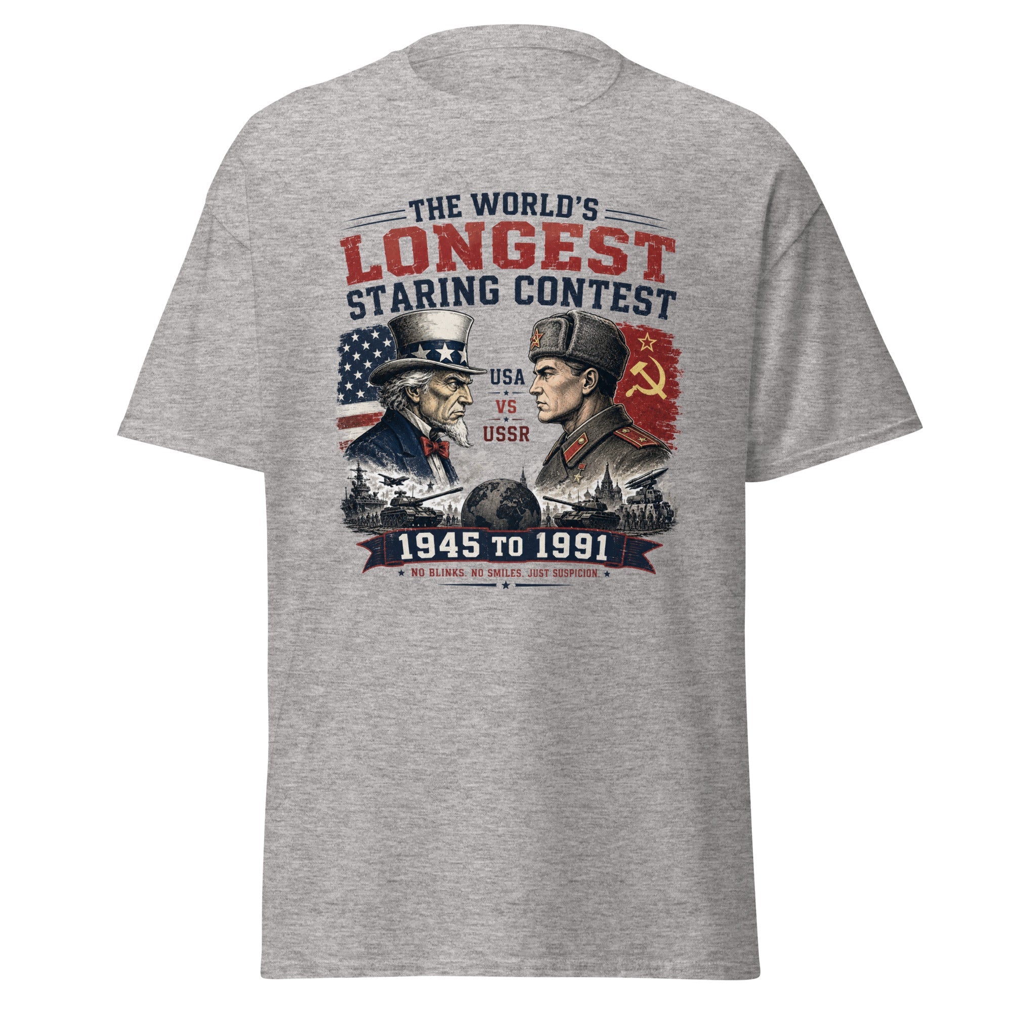 The World's Longest Staring Contest USA vs USSR Cold War T-Shirt