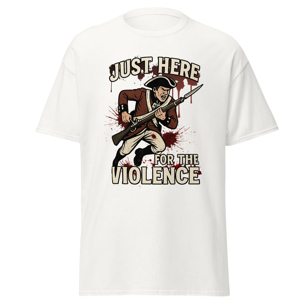 Just Here for the Violence – Redcoat Bayonet Charge T-Shirt