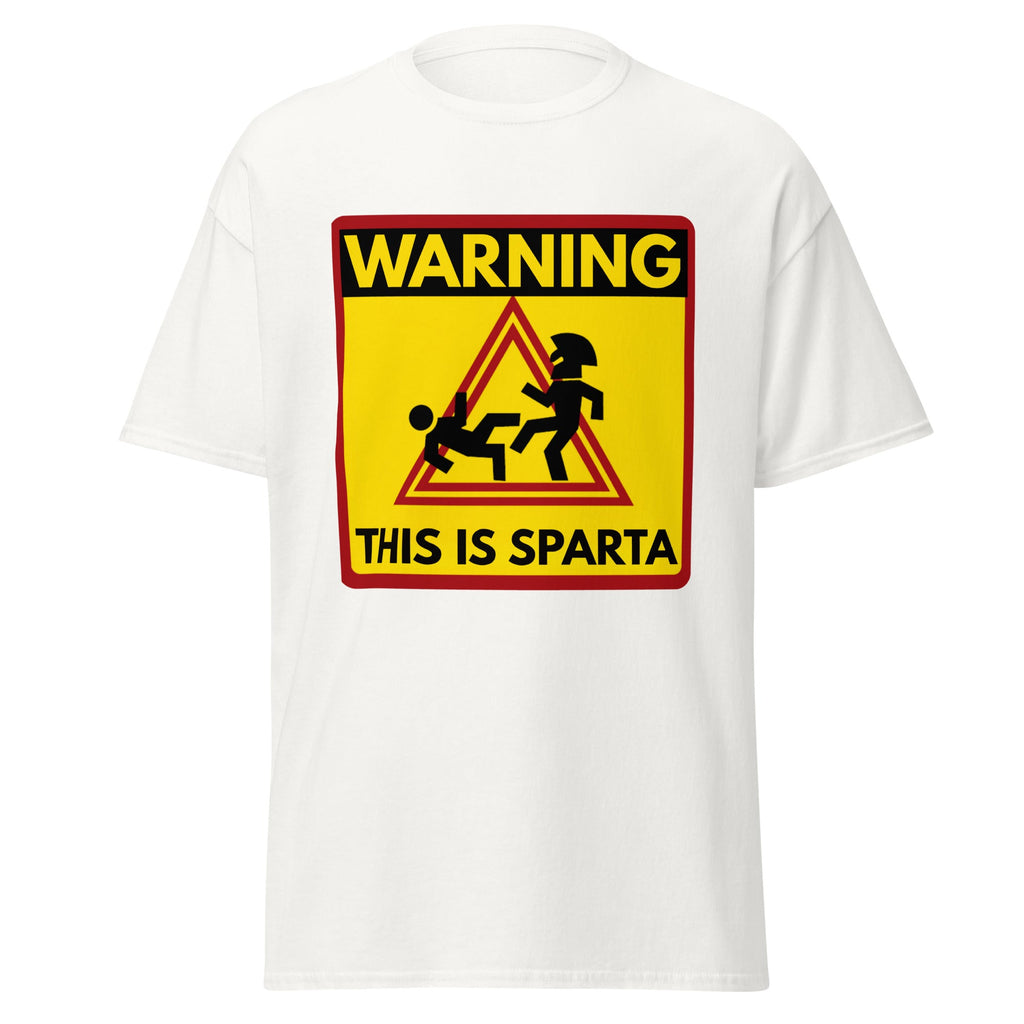 Warning This Is Sparta – Leonidas 300 Movie Parody T-Shirt