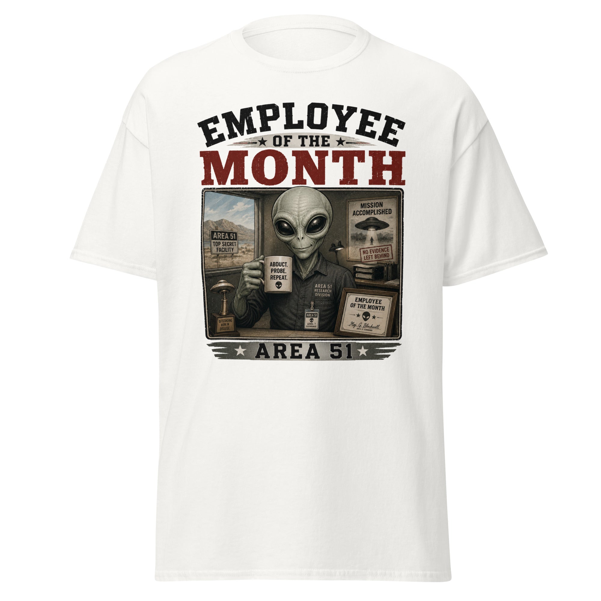 Area 51 Employee of the Month Alien T-Shirt